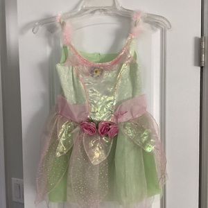 Disney Tinkerbell Costume Girl Size 4 - 6x Dress Only Tinker bell Peter Pan